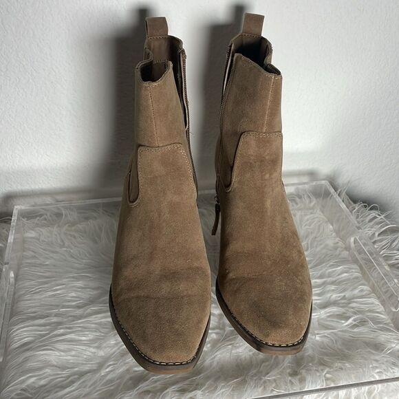 UNIVERSAL THREAD WOMENS BOOTS BROWN ZIPPER CLOSE SLIP ON SIZE 10 - Picture 3 of 7